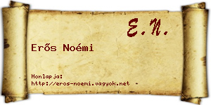 Erős Noémi névjegykártya